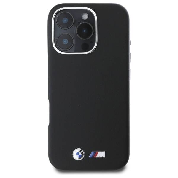 BMW BMHMP16L23PMWK iPhone 16 Pro 6.3" czarny/black hardcase M Smooth Full Wrapped Metal MagSafe