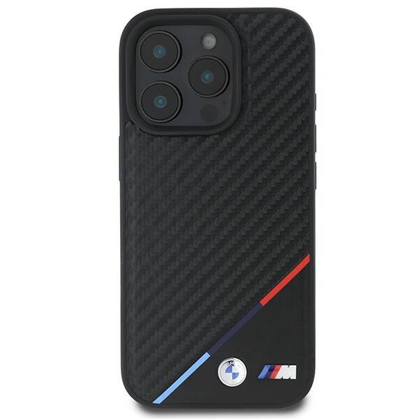 BMW BMHMP16L23PUDTK iPhone 16 Pro 6.3" czarny/black hardcase M Carbon Tricolor Line MagSafe