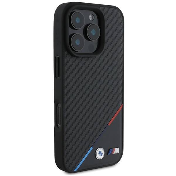 BMW BMHMP16L23PUDTK iPhone 16 Pro 6.3" czarny/black hardcase M Carbon Tricolor Line MagSafe