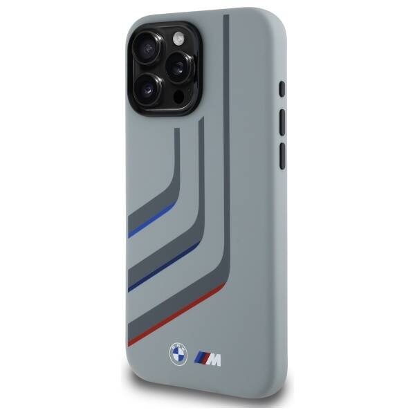 BMW BMHMP16X23SLIG iPhone 16 Pro Max      6.9" szary/grey hardcase Silicone Turning Lines MagSafe