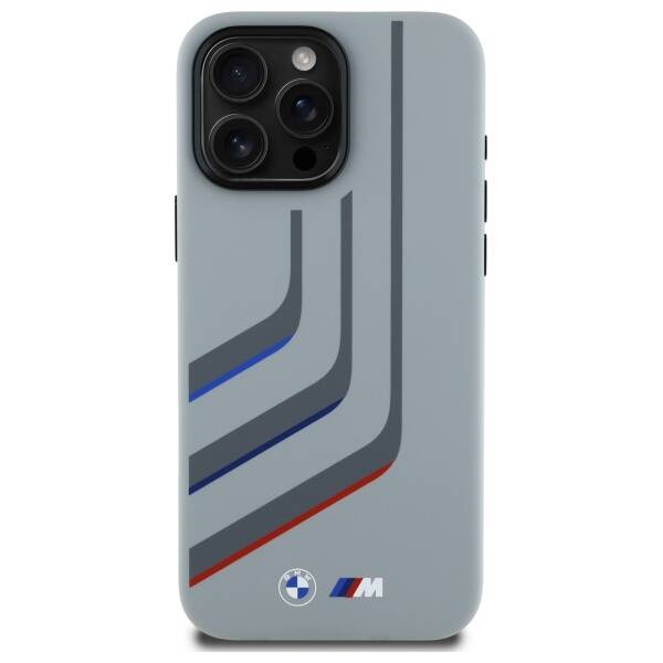 BMW BMHMP16X23SLIG iPhone 16 Pro Max      6.9" szary/grey hardcase Silicone Turning Lines MagSafe