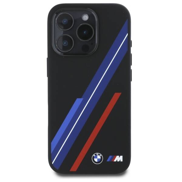 BMW BMHMP16X23SSPK iPhone 16 Pro Max      6.9" czarny/black hardcase Silicone Random Lines MagSafe