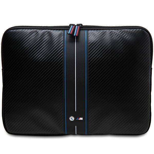 BMW Sleeve BMCS16COMSCAKL 16" czarny/black Carbon Blue Stripes