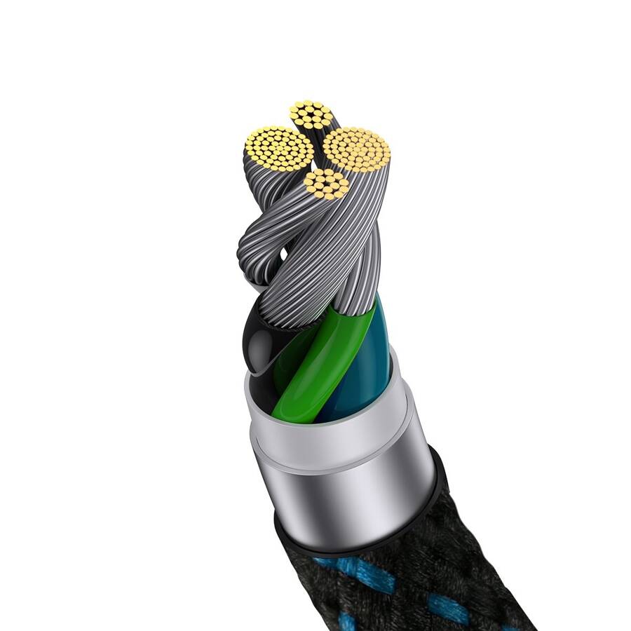 Baseus MVP 2 Elbow kątowy kabel przewód z bocznym wtykiem USB / Lightning 1m 2.4A niebieski (CAVP000021)