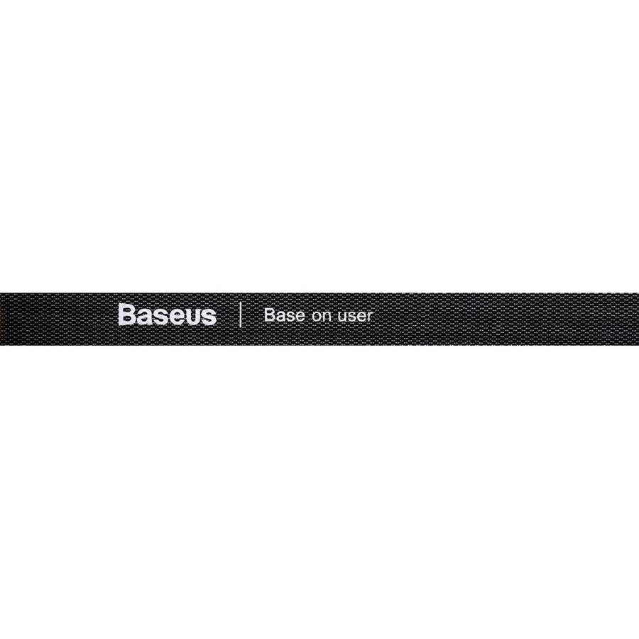 Baseus Rainbow Circle hook and loop Straps - taśma rzepowa rzep organizer kabli 1m czarny (ACMGT-E01)