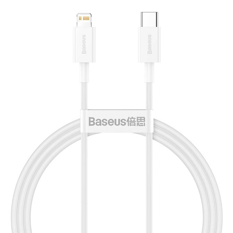 Baseus Superior kabel USB Typ C - Lightning Power Delivery 20 W 1 m Biały (CATLYS-A02)