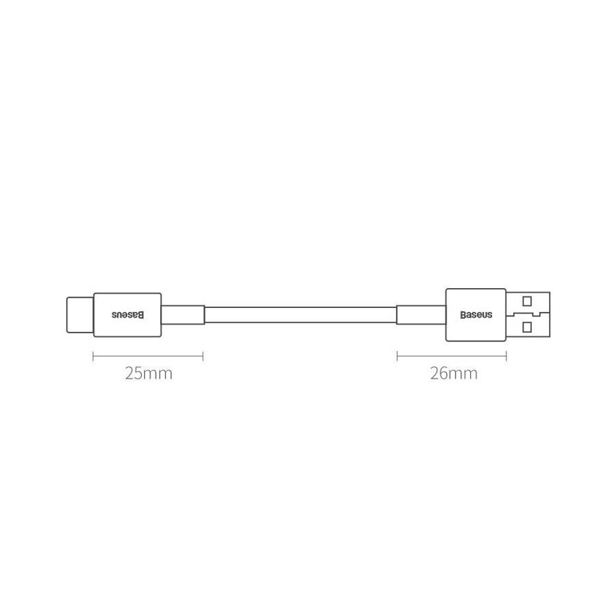 Baseus Superior kabel USB - USB Typ C 66 W (11 V / 6 A) Huawei SuperCharge SCP 2 m czarny (CATYS-A01)