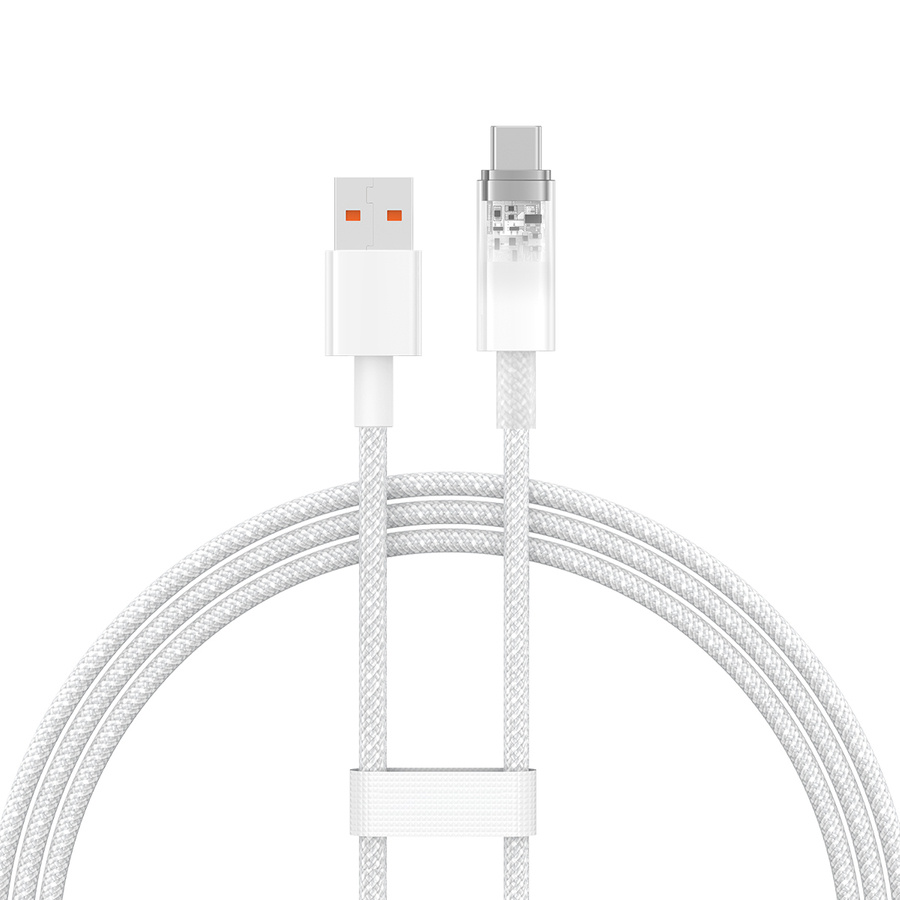 Baseus kabel Explorer USB - USB-C 1,0m biały z kontrolą temperatury 100W