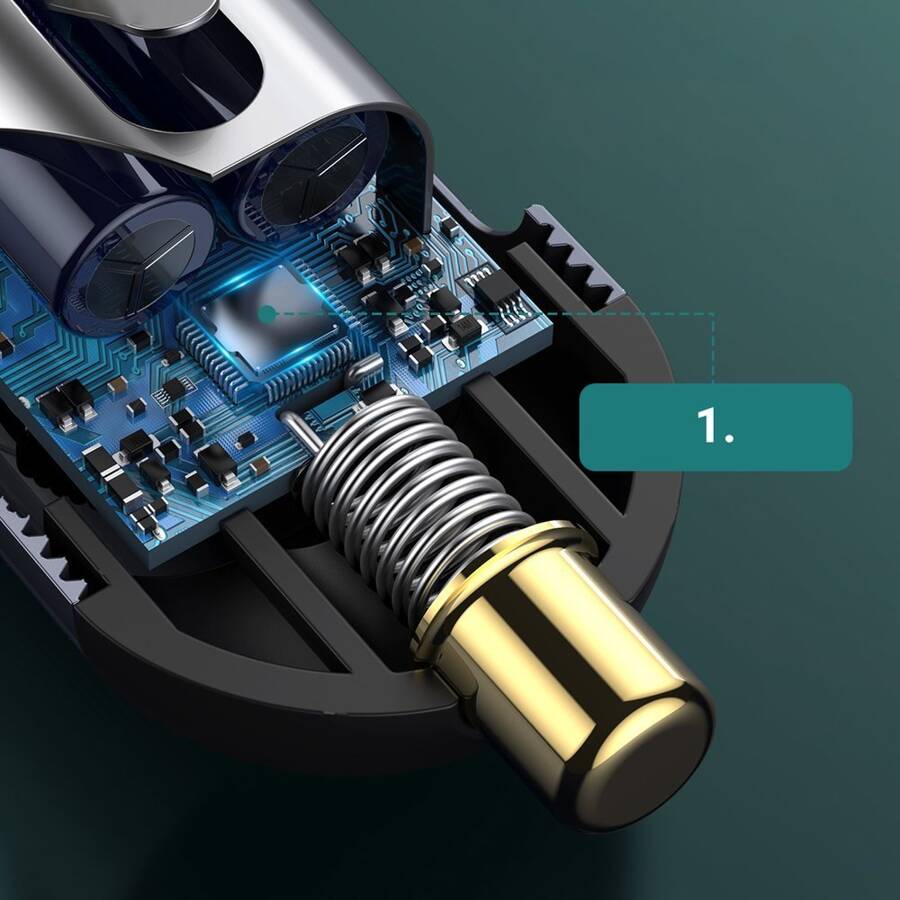 Baseus ładowarka samochodowa Share Together 2w1 PD 120W 2x USB 2x USB-C szara