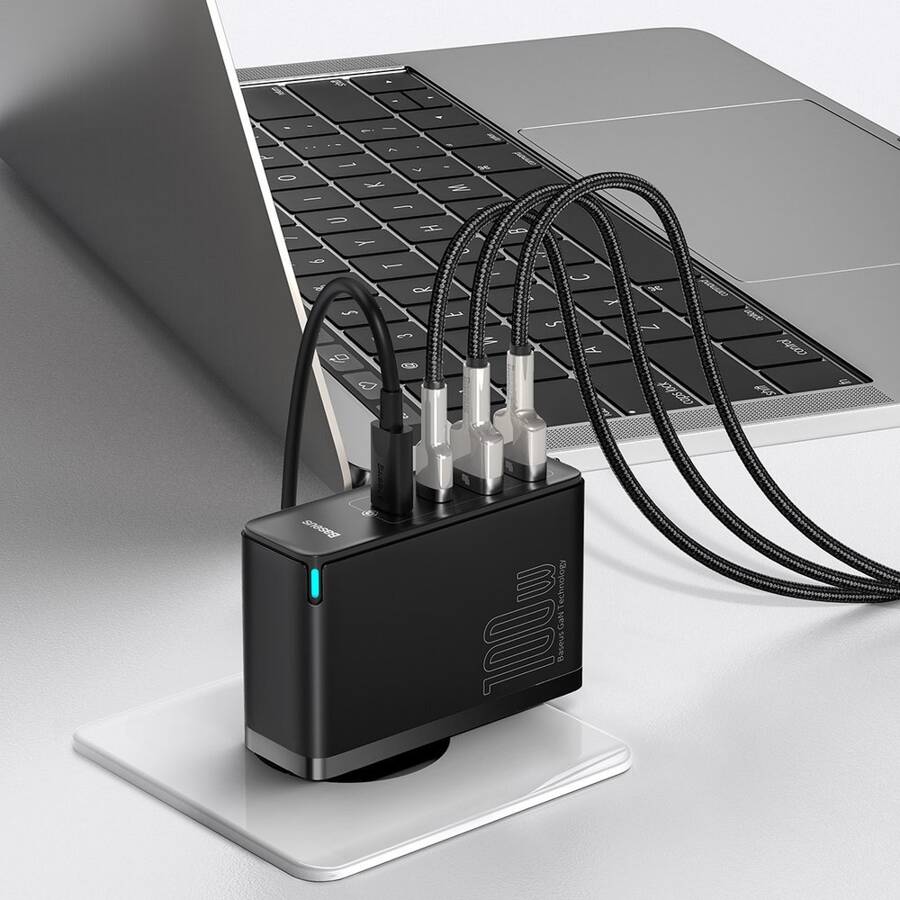 Baseus ładowarka sieciowa GaN2 Pro PD 100W 2x USB-C 2x USB czarna