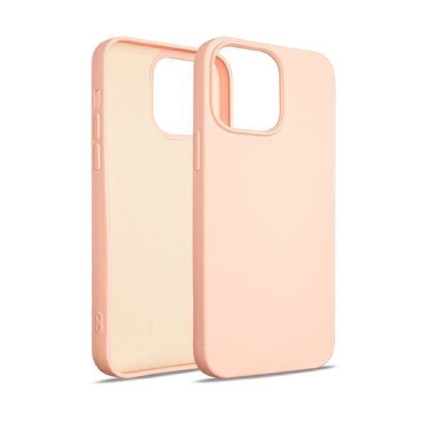Beline Etui Silicone iPhone 14 Pro Max 6.7" różowo-złoty/rose gold