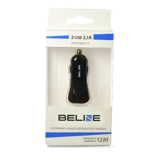 Beline Ład. sam. 2xUSB 2,1A czarna /black (only head)