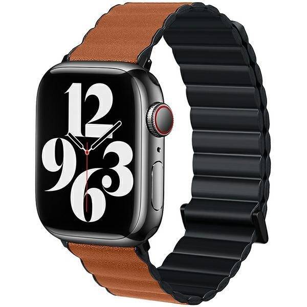 Beline pasek Apple Watch Magnetic Pro 38/40/41mm czarno/brązowy black/brown box