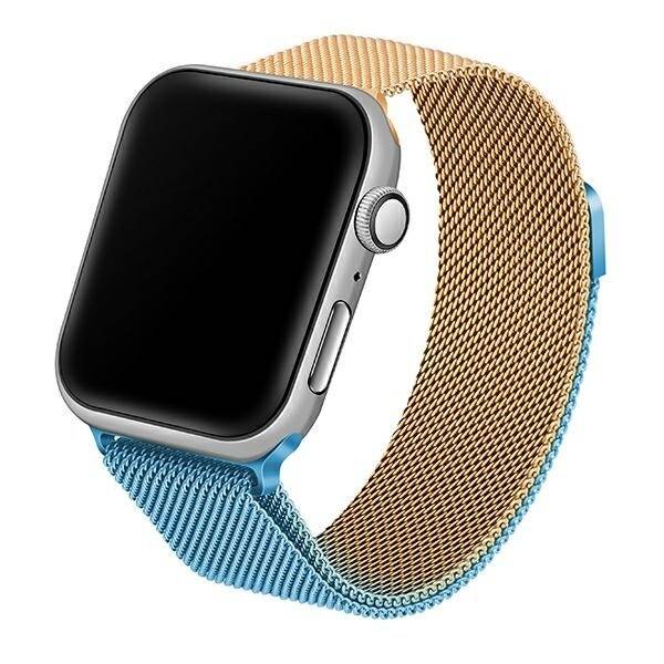 Beline pasek Apple Watch Steel 42/44/45/49mm niebiesko-złoty blue/gold