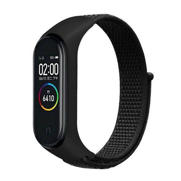 Beline pasek Mi Band 7/6/5/4/3 NylonLoop czarny/black