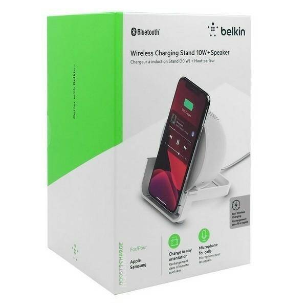 Belkin ład. indukcyjna+głośnik 10W biały/white AUF001VFWH