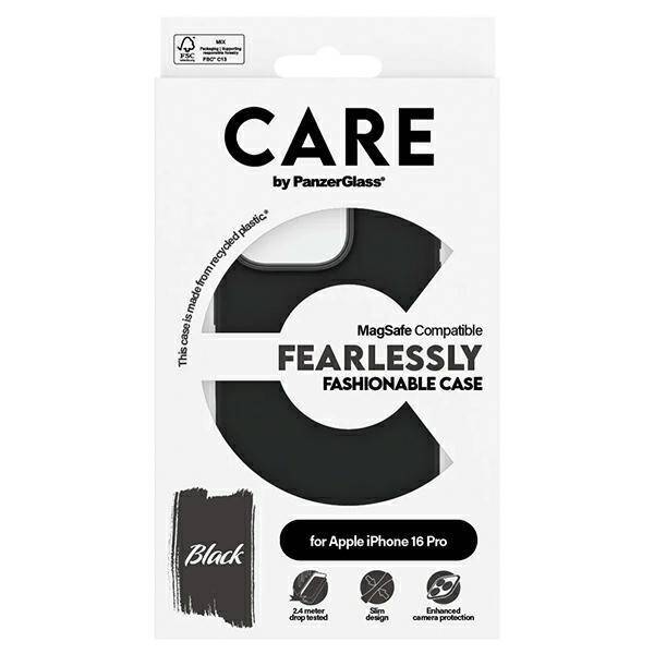 CARE by PanzerGlass Fashion Case iPhone 16 Pro 6.3" czarny/black MagSafe 1378