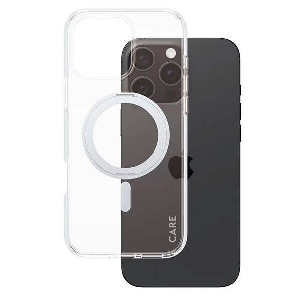 CARE by PanzerGlass Feature Kickstand Case iPhone 16 Pro Max 6,9" srebrny/silver MagSafe 1328