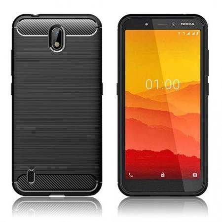 CASE ETUI CARBON LUX CZARNE NOKIA C1