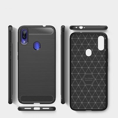 CASE ETUI CARBON LUX CZARNY XIAOMI REDMI 7