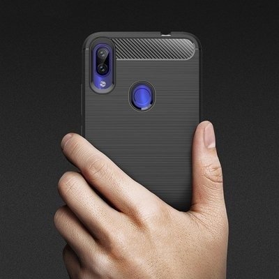 CASE ETUI CARBON LUX CZARNY XIAOMI REDMI 7