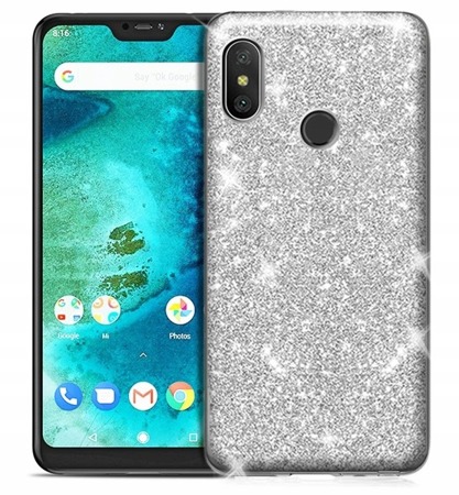 CASE ETUI GLITTER SREBRNY XIAOMI REDMI GO