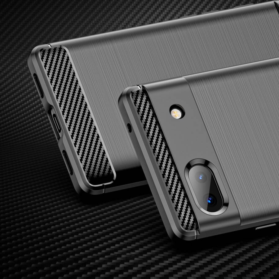 Carbon Case elastyczne etui pokrowiec Google Pixel 6a czarny