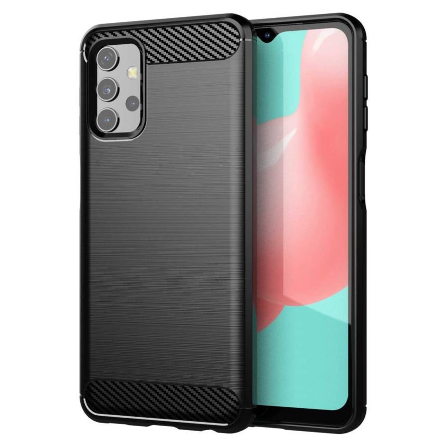 Carbon Case elastyczne etui pokrowiec Samsung Galaxy A32 5G czarny