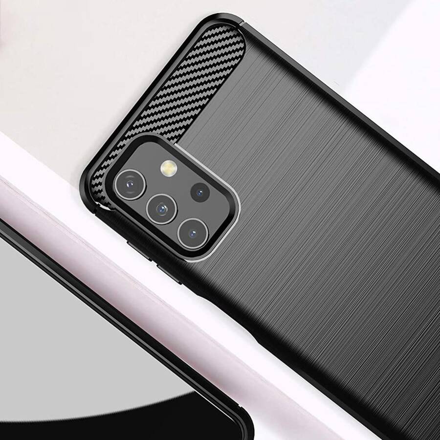 Carbon Case elastyczne etui pokrowiec Samsung Galaxy A32 5G czarny