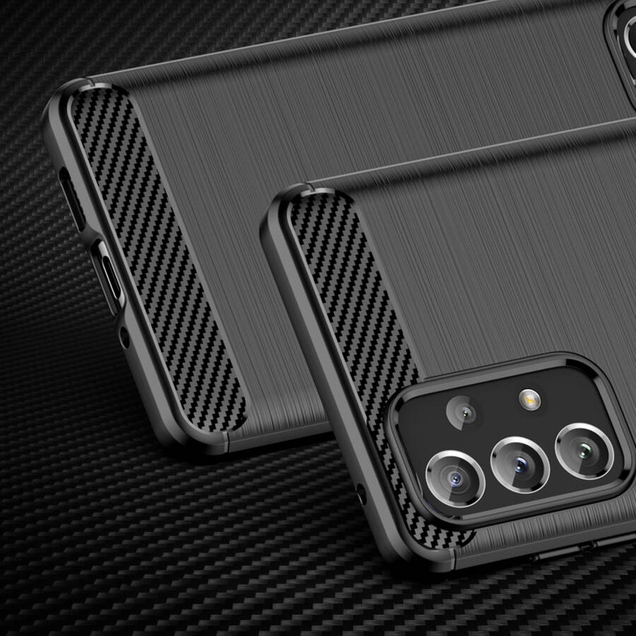 Carbon Case elastyczne etui pokrowiec Samsung Galaxy A73 czarny