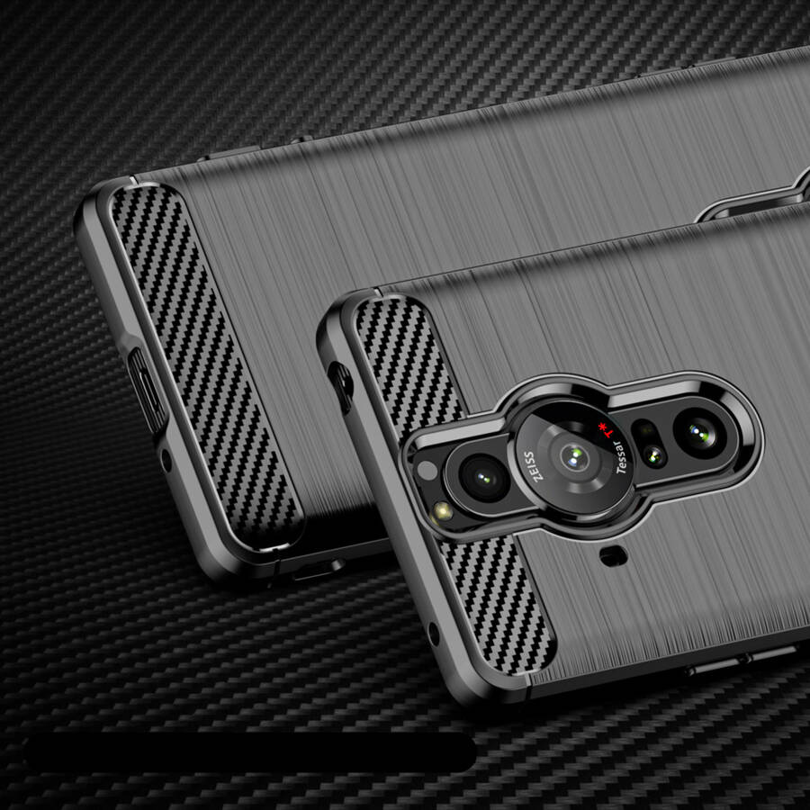 Carbon Case elastyczne etui pokrowiec Sony Xperia Pro-I czarny