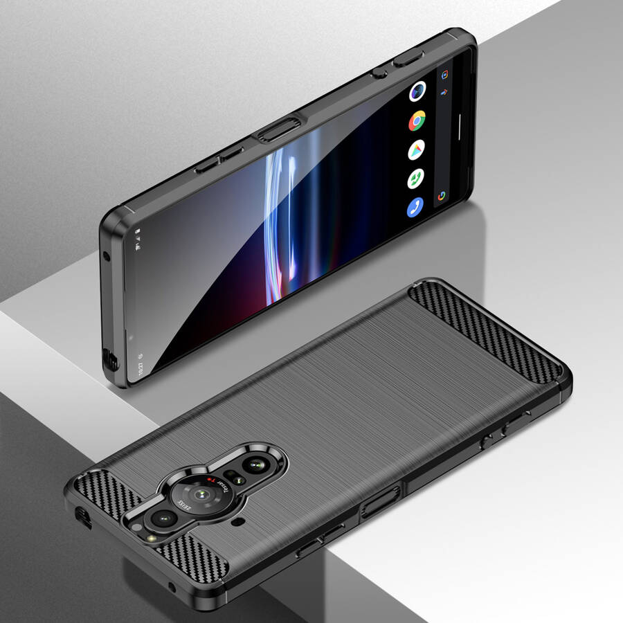 Carbon Case elastyczne etui pokrowiec Sony Xperia Pro-I czarny