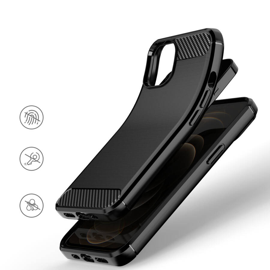 Carbon Case elastyczne etui pokrowiec iPhone 13 czarny