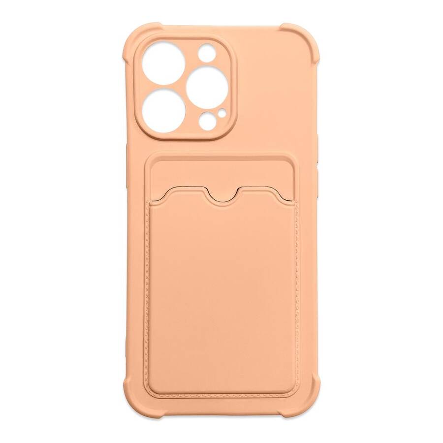 Card Armor Case etui pokrowiec do iPhone 13 mini portfel na kartę silikonowe pancerne etui Air Bag różowy