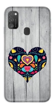 CaseGadget ETUI NADRUK CZARNE SERCE SAMSUNG GALAXY M21