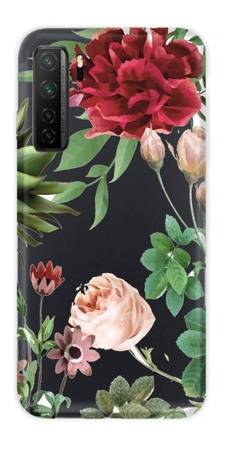 CaseGadget ETUI NADRUK CZERWONA RÓŻA I LIŚCIE HUAWEI P40 LITE 5G