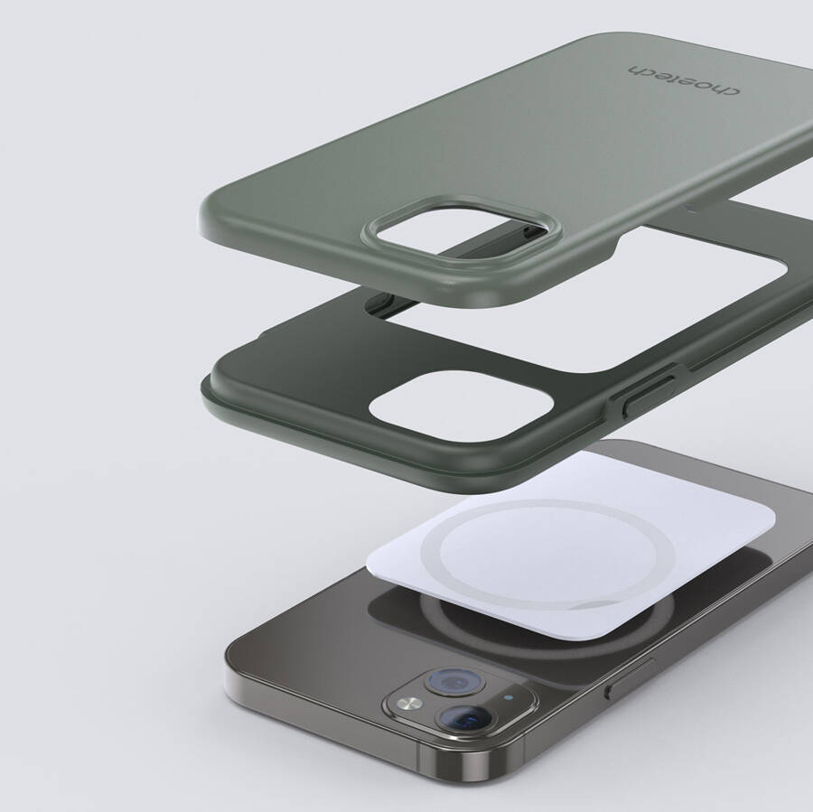 Choetech MFM Anti-drop case etui Made For MagSafe do iPhone 13 mini zielony (PC0111-MFM-GN)
