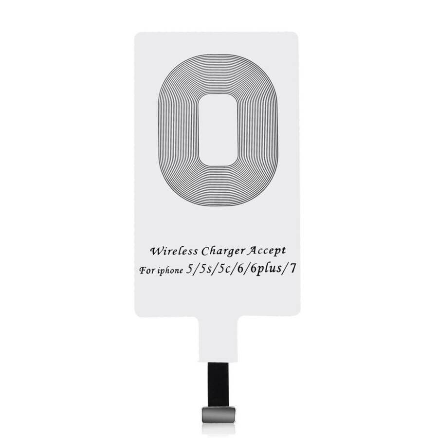 Choetech adapter do bezprzewodowego ładowania Qi Lightning wkładka indukcyjna biały (WP-IP)