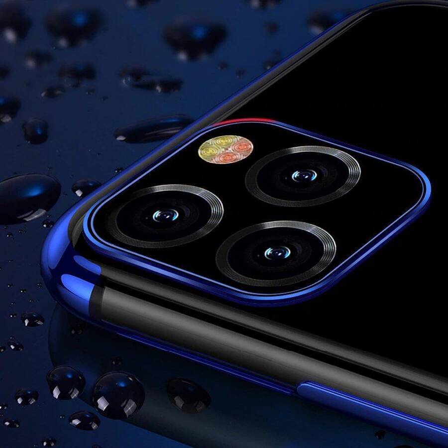 Clear Color case żelowy pokrowiec etui z metaliczną ramką Samsung Galaxy A13 5G czerwony