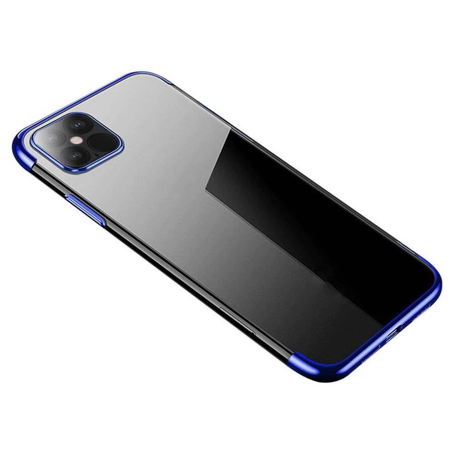 Clear Color case żelowy pokrowiec etui z metaliczną ramką Samsung Galaxy S21 5G niebieski