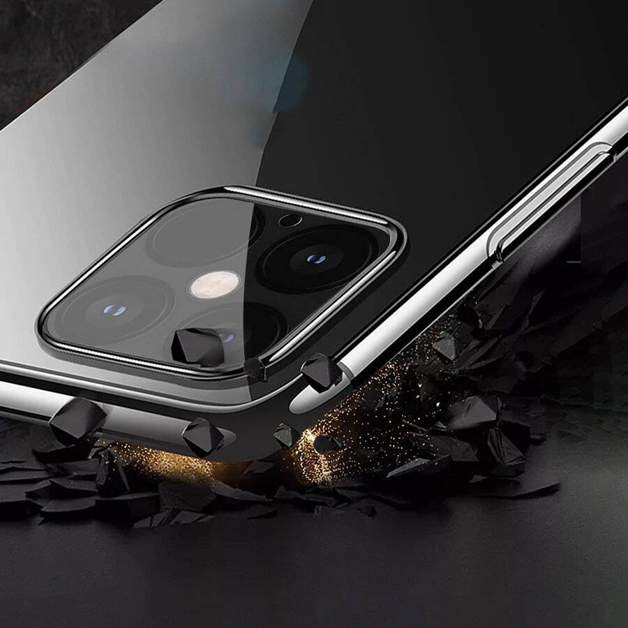 Clear Color case żelowy pokrowiec etui z metaliczną ramką Xiaomi Mi 11 niebieski
