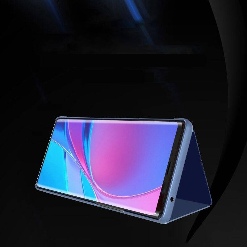 Clear View Case futerał etui z klapką Samsung Galaxy A72 4G różowy