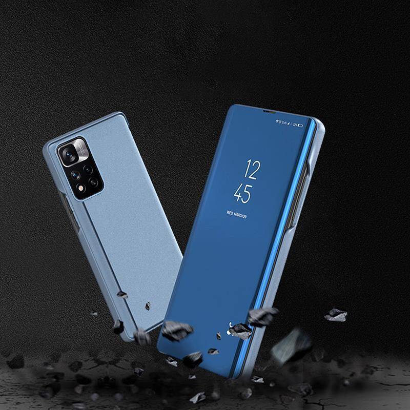 Clear View Case futerał etui z klapką Xiaomi Redmi Note 11S / Note 11 niebieski