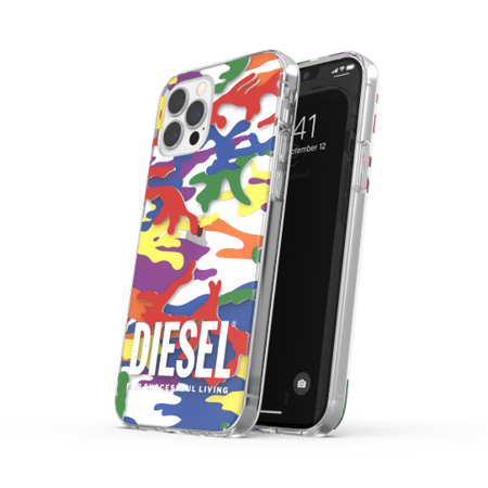 DIESEL CLEAR CASE  PRIDE CAMO AOP IPHONE XR WIELOBARWNY