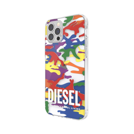 DIESEL CLEAR CASE  PRIDE CAMO AOP IPHONE XR WIELOBARWNY