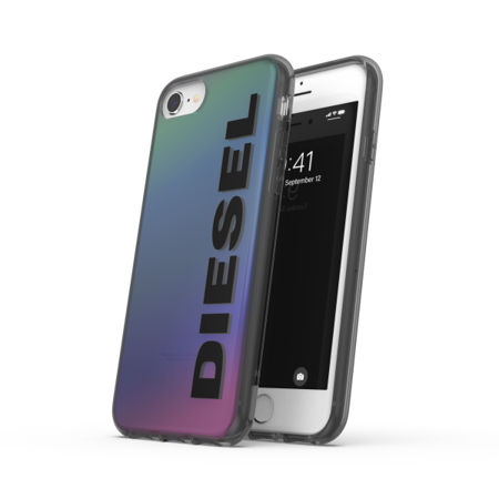 DIESEL SNAP CASE HOLOGRAPHIC WITH THE LOGO IPHONE 6/7/8/SE  HOLOGRAPHIC/BLACK