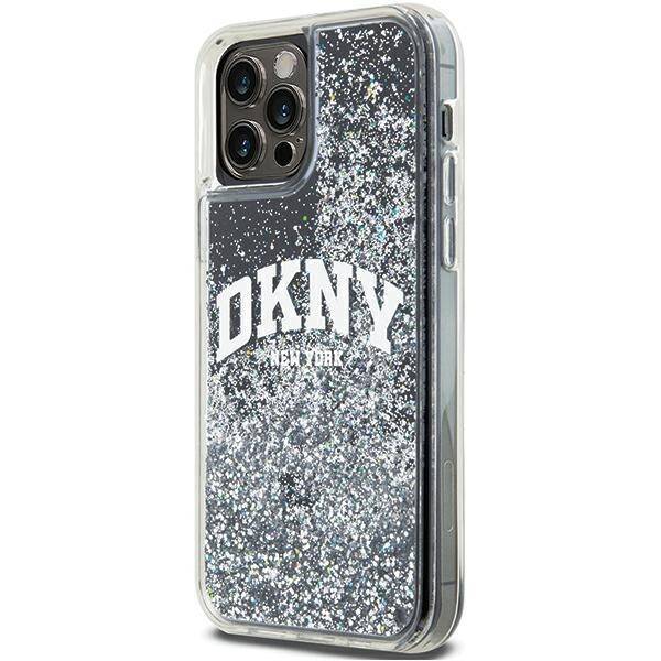 DKNY DKHCP12MLBNAEK iPhone 12/12 Pro 6.1" czarny/black hardcase Liquid Glitter Big Logo