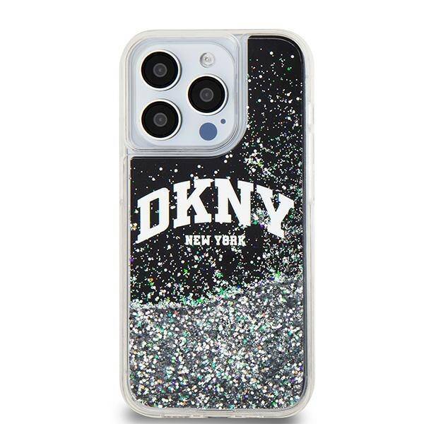 DKNY DKHCP14LLBNAEK iPhone 14 Pro 6.1" czarny/black hardcase Liquid Glitter Big Logo