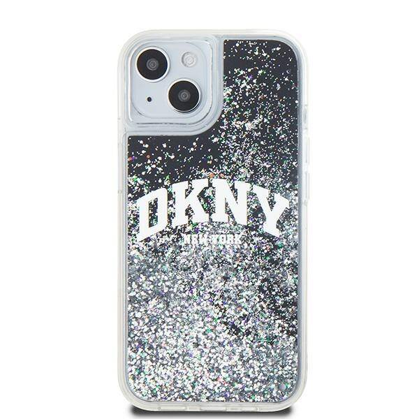 DKNY DKHCP14SLBNAEK iPhone 14 / 15 / 13 6.1" czarny/black hardcase Liquid Glitter Big Logo