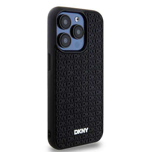 DKNY DKHCP15L3DRPWK iPhone 15 Pro 6.1" czarny/black hardcase 3D Rubber Repeat Pattern